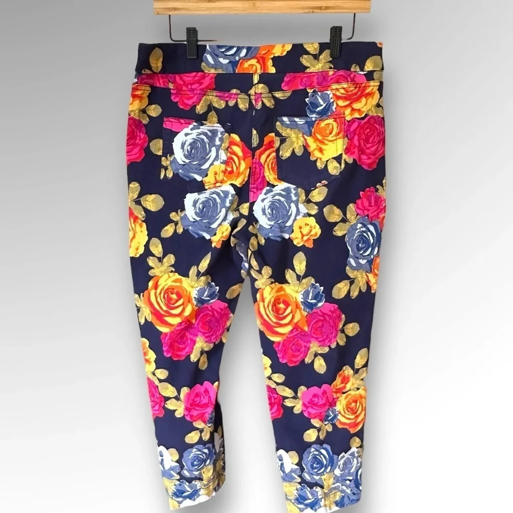 Soft Surroundings Womens Floral legging pants High Rise Sz XL